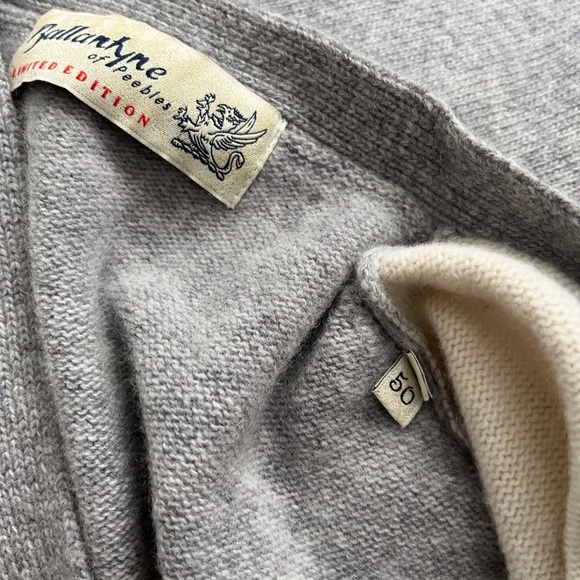 Ballantyne - sz 50 (m/L) - navy, burgundy, grey cardigan - Picture 3 of 4